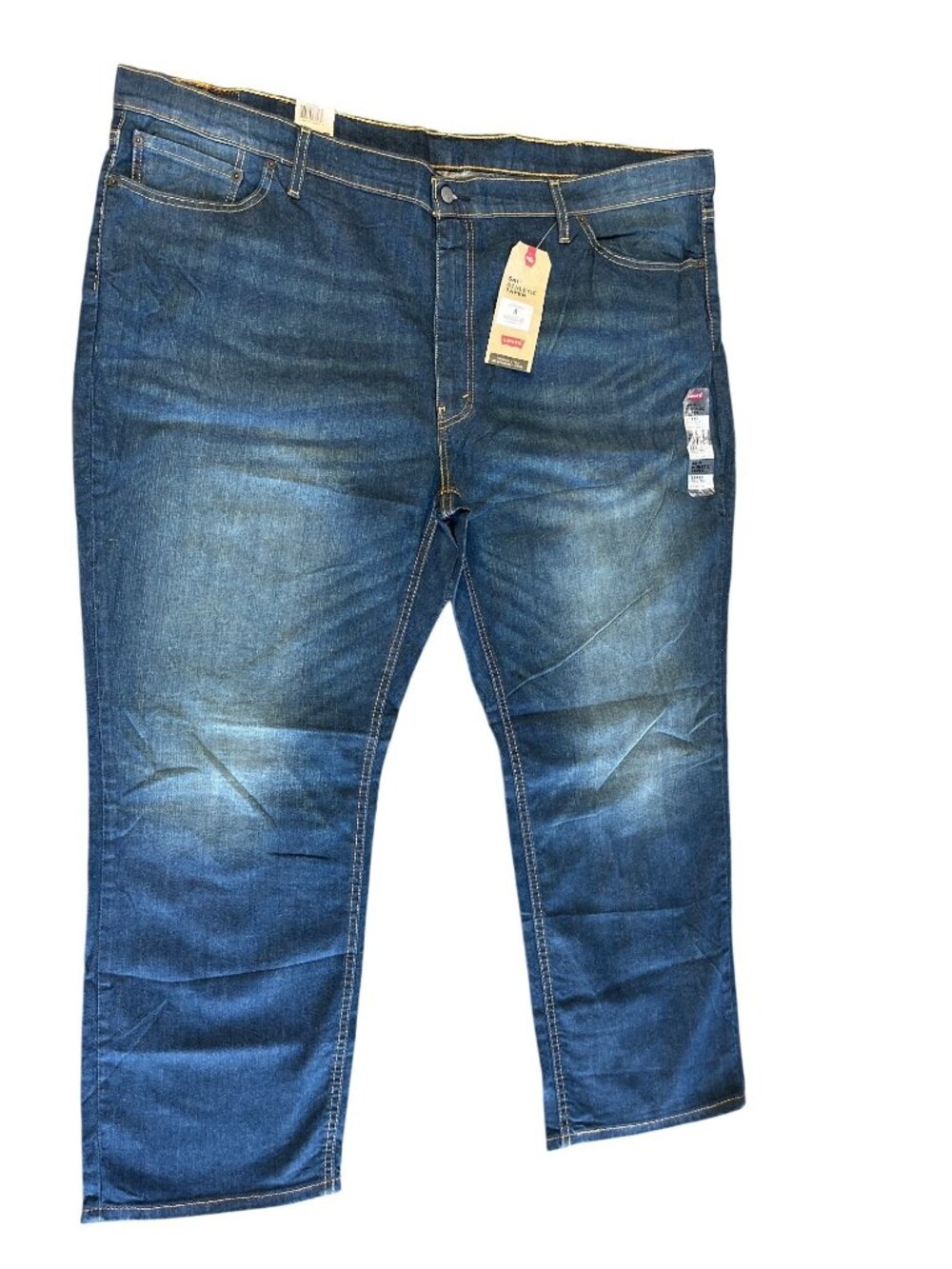 Levis Mens 541 Athletic Taper Jeans 52 x 30 Dark Wash Denim 99% Cotton 1% Elasta